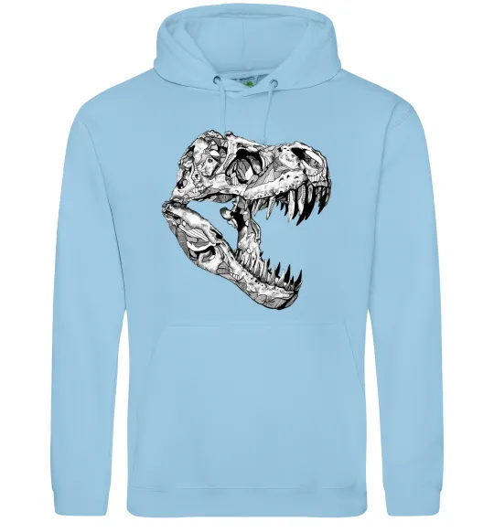 Жіноча толстовка (худі) Dino skull Блакитний фото