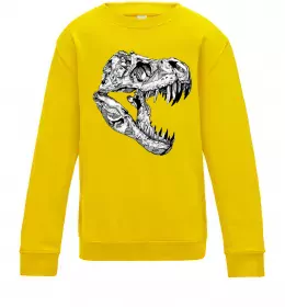 Детский Свитшот Dino skull Солнечно желтый фото