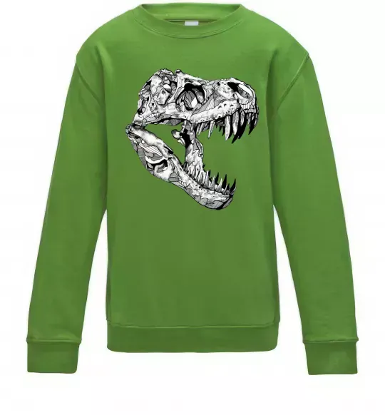 Детский Свитшот Dino skull Лаймовый фото