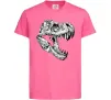 Детская футболка Dino skull Ярко-розовый фото