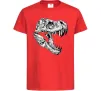Детская футболка Dino skull Красный фото