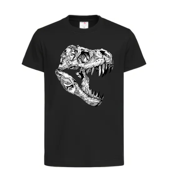 Дитяча футболка Dino skull Чорний фото