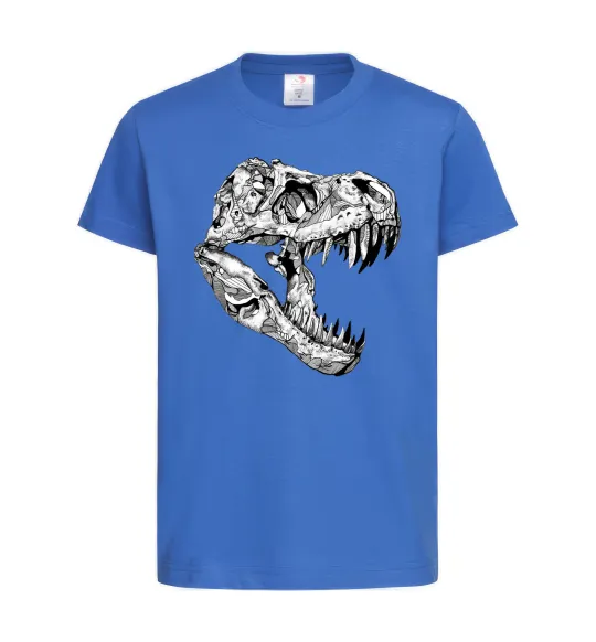 Дитяча футболка Dino skull Яскраво-синій фото