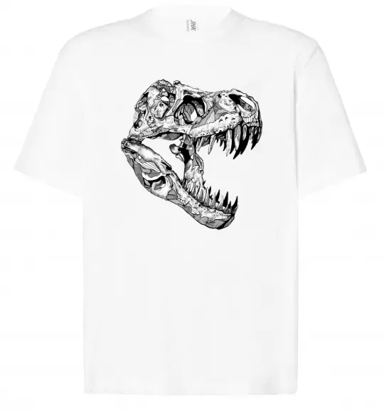 Футболка Оверсайз Dino skull Белый фото