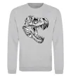 Свитшот Dino skull Серый меланж фото