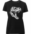 Женская премиум футболка Dino skull Черный фото
