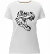 Женская премиум футболка Dino skull Белый фото