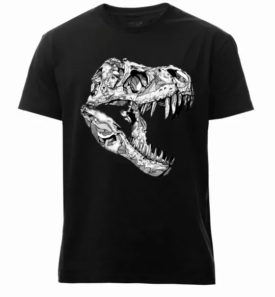 Мужская премиум футболка Dino skull Черный фото