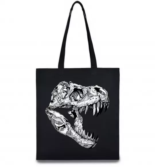 Еко-сумка Dino skull Чорний фото