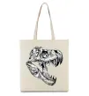 Еко-сумка Dino skull Бежевий Еко-сумка Dino skull Бежевий фото