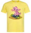 Чоловіча футболка Рожевий динозавр Лимонний фото