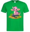 Чоловіча футболка Рожевий динозавр Зелений фото