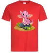 Чоловіча футболка Рожевий динозавр Червоний фото