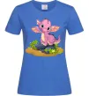 Женская футболка Рожевий динозавр Ярко-синий фото