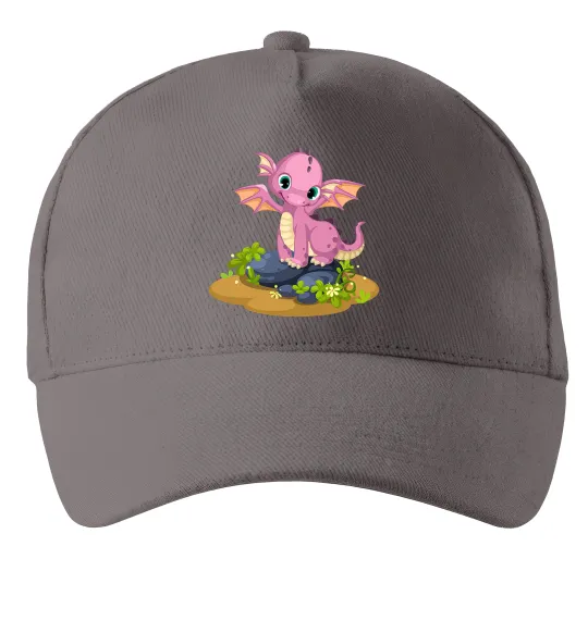 Кепка Рожевий динозавр Сірий фото