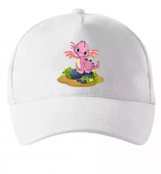 Кепка Рожевий динозавр Белый фото