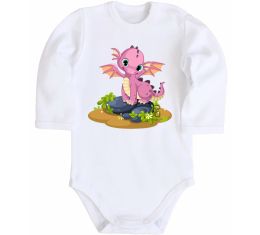 Детский боди Рожевий динозавр