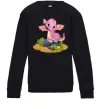 Детский Свитшот Рожевий динозавр Черный фото