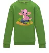 Детский Свитшот Рожевий динозавр Лаймовый фото