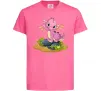 Детская футболка Рожевий динозавр Ярко-розовый фото