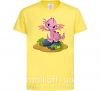 Дитяча футболка Розовый динозавр Лимонний фото