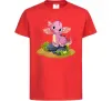 Детская футболка Рожевий динозавр Красный фото