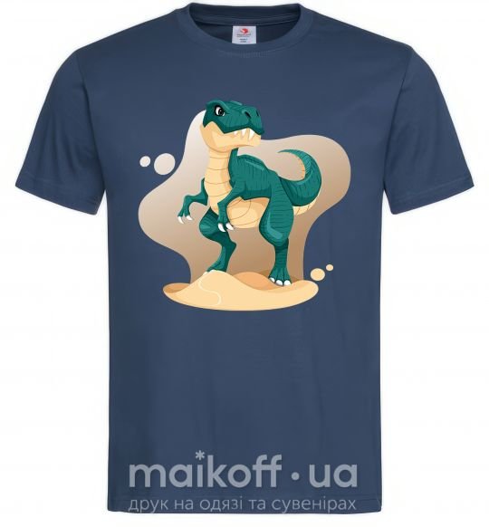 Мужская футболка Динозавр в пустыне Темно-синий фото