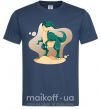 Мужская футболка Динозавр в пустыне Темно-синий фото