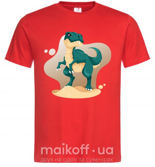 Чоловіча футболка Динозавр в пустыне Червоний фото