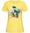 Женская футболка Динозавр в пустыне Лимонный фото