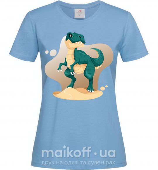 Жіноча футболка Динозавр в пустыне Блакитний фото