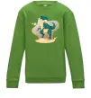 Детский Свитшот Динозавр в пустелі Лаймовый Детский Свитшот Динозавр в пустелі Лаймовый фото