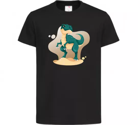 Детская футболка Динозавр в пустелі Черный фото