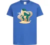 Детская футболка Динозавр в пустелі Ярко-синий Детская футболка Динозавр в пустелі Ярко-синий фото