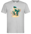 Мужская футболка Динозавр в пустелі Серый фото