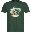 Мужская футболка Динозавр в пустелі Темно-зеленый фото