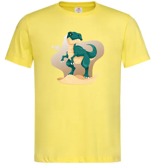 Мужская футболка Динозавр в пустелі Лимонный фото