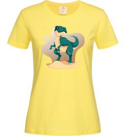 Женская футболка Динозавр в пустелі