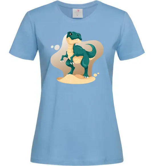 Женская футболка Динозавр в пустелі Голубой фото
