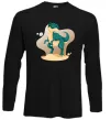 Лонгслив Динозавр в пустелі Черный фото