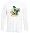 Лонгслив Динозавр в пустелі Белый фото