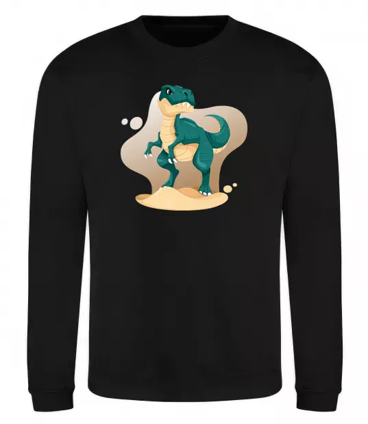 Світшот Динозавр в пустелі Чорний фото