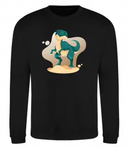 Свитшот Динозавр в пустелі Черный фото