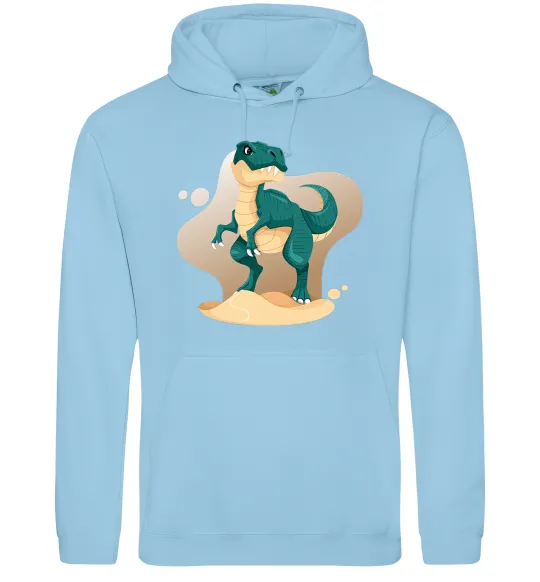 Чоловіча толстовка (худі) Динозавр в пустелі Блакитний фото