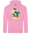 Жіноча толстовка (худі) Динозавр в пустелі Рожевий Жіноча толстовка (худі) Динозавр в пустелі Рожевий фото