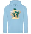 Жіноча толстовка (худі) Динозавр в пустелі Блакитний Жіноча толстовка (худі) Динозавр в пустелі Блакитний фото