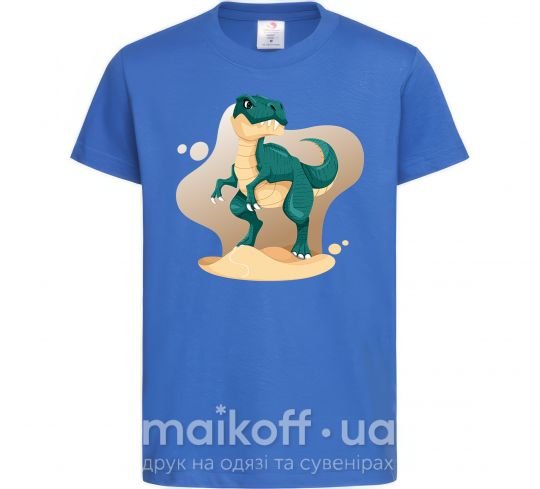 Дитяча футболка Динозавр в пустыне Яскраво-синій фото