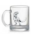 Чашка скляна Злой динозавр Прозорий фото