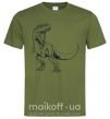 Чоловіча футболка Злой динозавр Оливковий фото