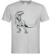 Мужская футболка Злий динозавр Серый Мужская футболка Злий динозавр Серый фото
